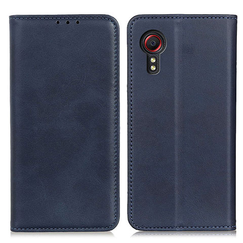 Coque Portefeuille Livre Cuir Etui Clapet A02D pour Samsung Galaxy XCover 5 SM-G525F Bleu