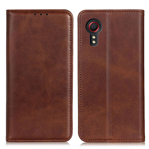 Coque Portefeuille Livre Cuir Etui Clapet A02D pour Samsung Galaxy XCover 5 SM-G525F Marron