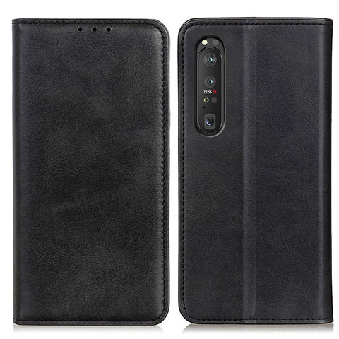 Coque Portefeuille Livre Cuir Etui Clapet A02D pour Sony Xperia 1 III Noir