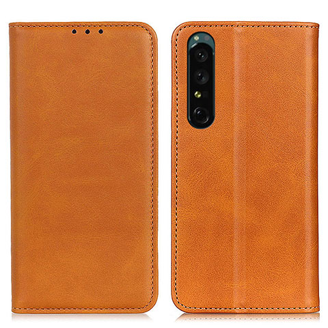 Coque Portefeuille Livre Cuir Etui Clapet A02D pour Sony Xperia 1 IV Brun Clair