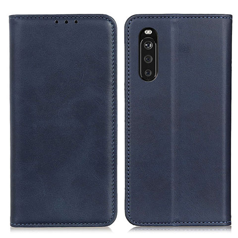 Coque Portefeuille Livre Cuir Etui Clapet A02D pour Sony Xperia 10 III Bleu