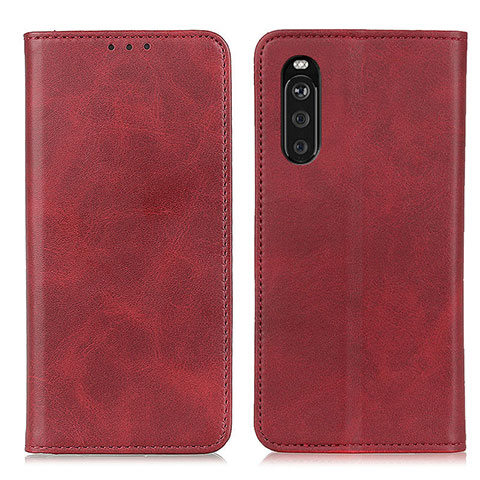 Coque Portefeuille Livre Cuir Etui Clapet A02D pour Sony Xperia 10 III Lite Rouge