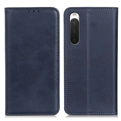 Coque Portefeuille Livre Cuir Etui Clapet A02D pour Sony Xperia 10 IV Bleu