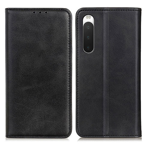 Coque Portefeuille Livre Cuir Etui Clapet A02D pour Sony Xperia 10 IV Noir