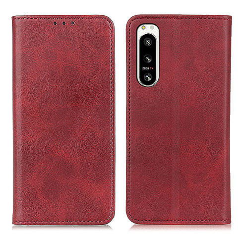 Coque Portefeuille Livre Cuir Etui Clapet A02D pour Sony Xperia 5 IV Rouge