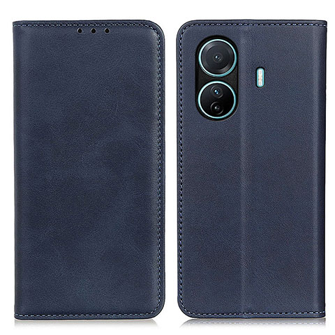 Coque Portefeuille Livre Cuir Etui Clapet A02D pour Vivo T1 5G Bleu