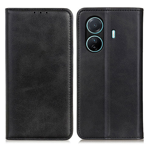 Coque Portefeuille Livre Cuir Etui Clapet A02D pour Vivo T1 Pro 5G Noir