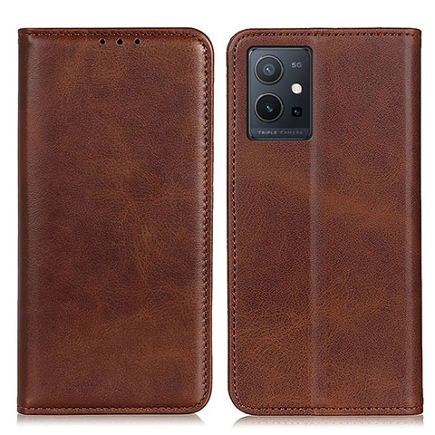 Coque Portefeuille Livre Cuir Etui Clapet A02D pour Vivo Y33e 5G Marron