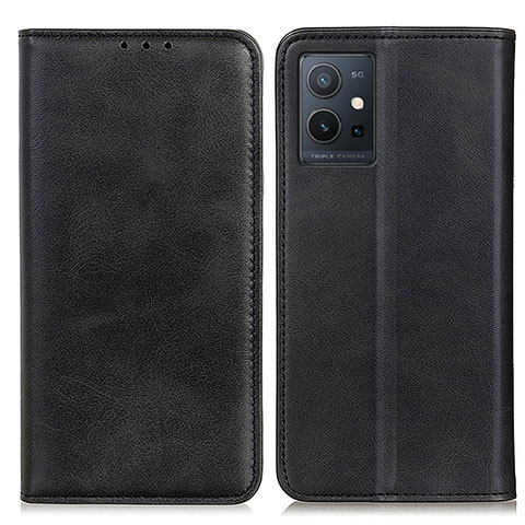 Coque Portefeuille Livre Cuir Etui Clapet A02D pour Vivo Y55 5G Noir