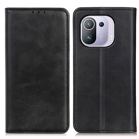 Coque Portefeuille Livre Cuir Etui Clapet A02D pour Xiaomi Mi 11 Pro 5G Noir