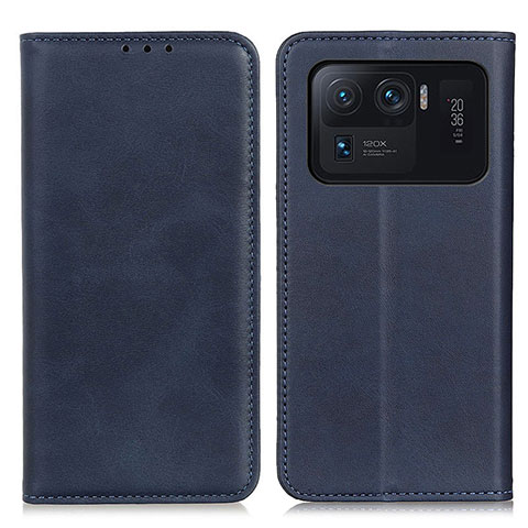 Coque Portefeuille Livre Cuir Etui Clapet A02D pour Xiaomi Mi 11 Ultra 5G Bleu
