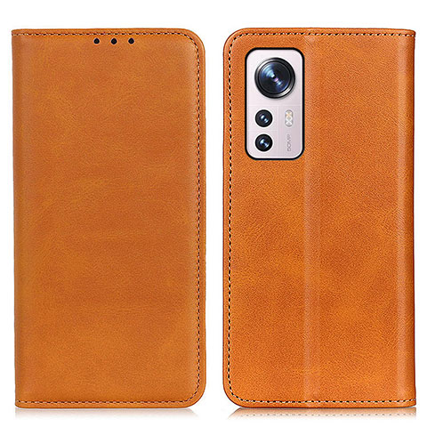 Coque Portefeuille Livre Cuir Etui Clapet A02D pour Xiaomi Mi 12 Pro 5G Brun Clair