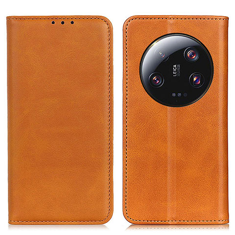 Coque Portefeuille Livre Cuir Etui Clapet A02D pour Xiaomi Mi 13 Ultra 5G Brun Clair