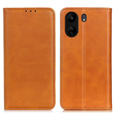 Coque Portefeuille Livre Cuir Etui Clapet A02D pour Xiaomi Poco C65 Brun Clair