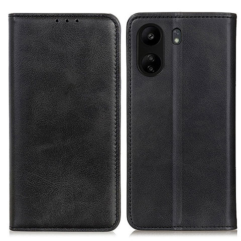 Coque Portefeuille Livre Cuir Etui Clapet A02D pour Xiaomi Poco C65 Noir