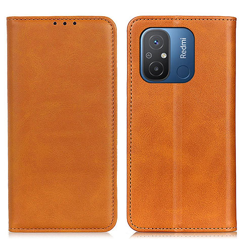 Coque Portefeuille Livre Cuir Etui Clapet A02D pour Xiaomi Redmi 11A 4G Brun Clair