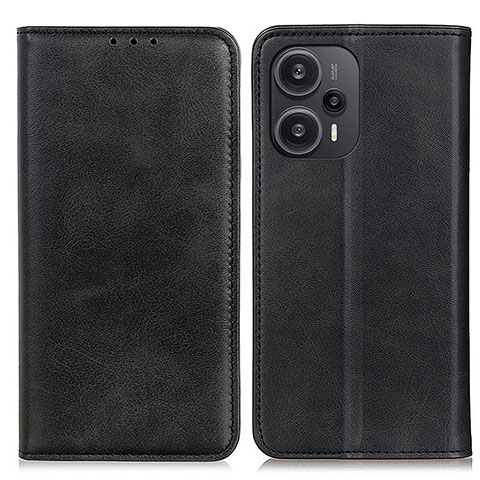 Coque Portefeuille Livre Cuir Etui Clapet A02D pour Xiaomi Redmi Note 12 Turbo 5G Noir