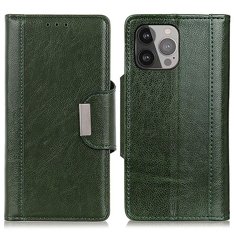 Coque Portefeuille Livre Cuir Etui Clapet A03 pour Apple iPhone 14 Pro Max Vert