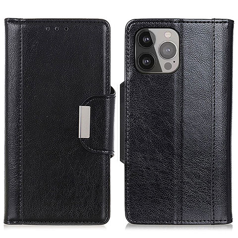 Coque Portefeuille Livre Cuir Etui Clapet A03 pour Apple iPhone 14 Pro Noir