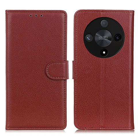 Coque Portefeuille Livre Cuir Etui Clapet A03D pour Huawei Honor X9b 5G Marron