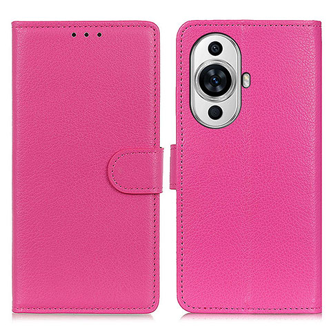 Coque Portefeuille Livre Cuir Etui Clapet A03D pour Huawei Nova 11 Rose Rouge