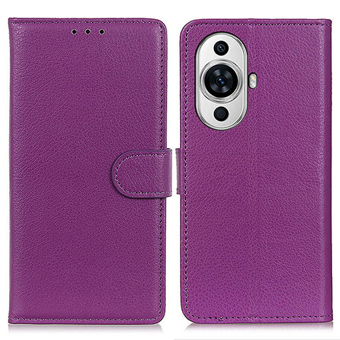 Coque Portefeuille Livre Cuir Etui Clapet A03D pour Huawei Nova 11 Ultra Violet