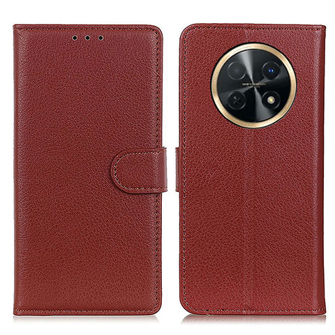 Coque Portefeuille Livre Cuir Etui Clapet A03D pour Huawei Nova Y91 Marron