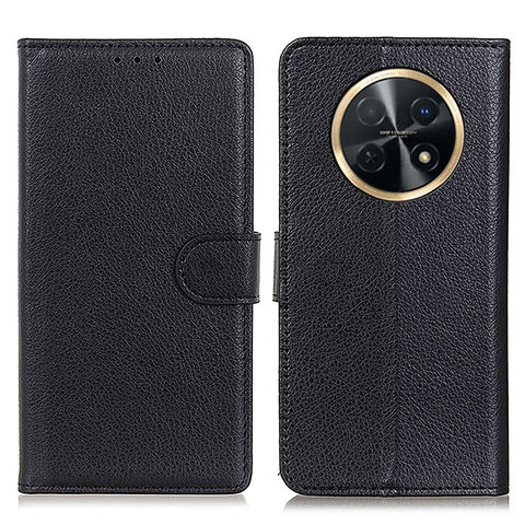 Coque Portefeuille Livre Cuir Etui Clapet A03D pour Huawei Nova Y91 Noir