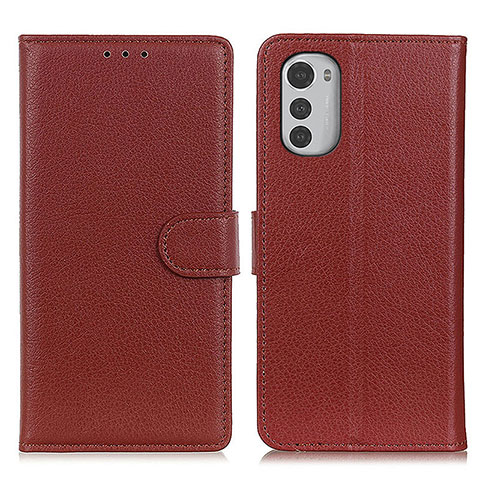 Coque Portefeuille Livre Cuir Etui Clapet A03D pour Motorola Moto E32 Marron