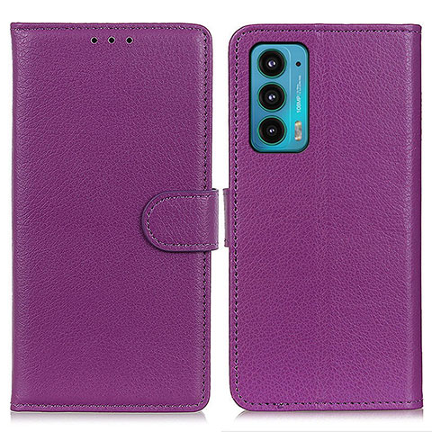 Coque Portefeuille Livre Cuir Etui Clapet A03D pour Motorola Moto Edge 20 5G Violet