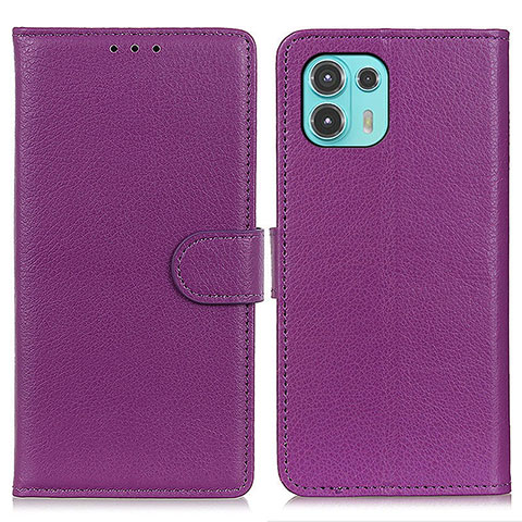 Coque Portefeuille Livre Cuir Etui Clapet A03D pour Motorola Moto Edge 20 Lite 5G Violet