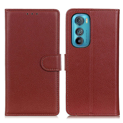 Coque Portefeuille Livre Cuir Etui Clapet A03D pour Motorola Moto Edge 30 5G Marron