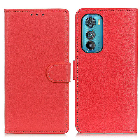 Coque Portefeuille Livre Cuir Etui Clapet A03D pour Motorola Moto Edge 30 5G Rouge