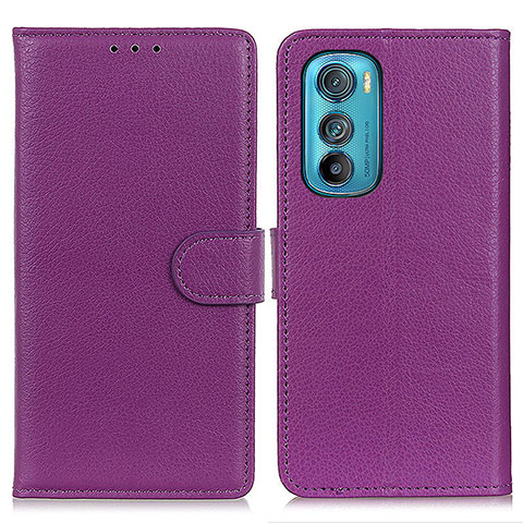 Coque Portefeuille Livre Cuir Etui Clapet A03D pour Motorola Moto Edge 30 5G Violet