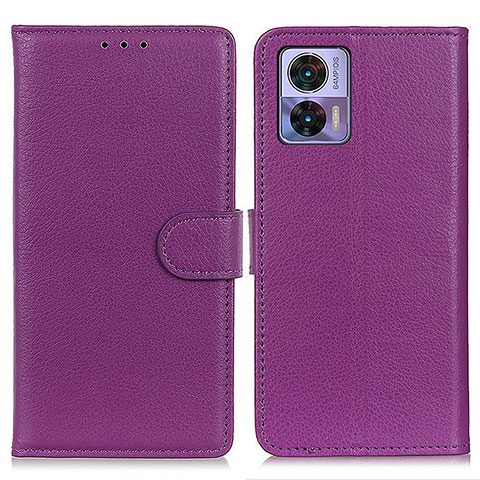 Coque Portefeuille Livre Cuir Etui Clapet A03D pour Motorola Moto Edge 30 Lite 5G Violet