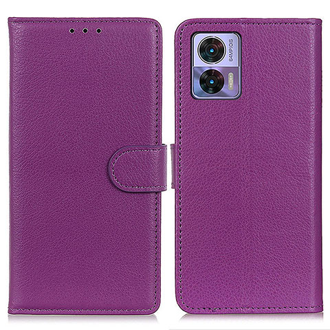 Coque Portefeuille Livre Cuir Etui Clapet A03D pour Motorola Moto Edge 30 Neo 5G Violet