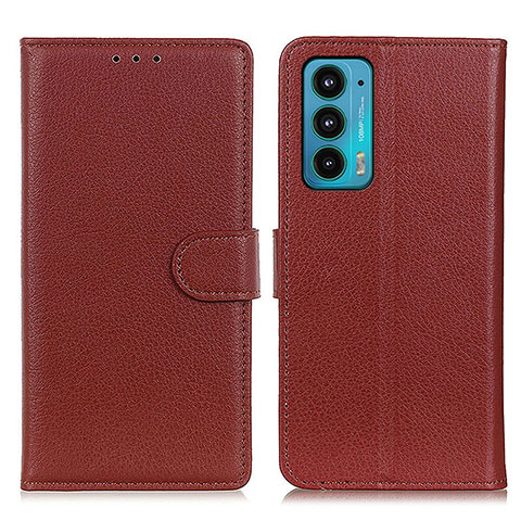 Coque Portefeuille Livre Cuir Etui Clapet A03D pour Motorola Moto Edge Lite 5G Marron