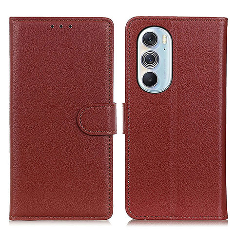 Coque Portefeuille Livre Cuir Etui Clapet A03D pour Motorola Moto Edge Plus (2022) 5G Marron