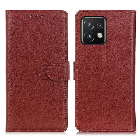 Coque Portefeuille Livre Cuir Etui Clapet A03D pour Motorola Moto Edge Plus (2023) 5G Marron