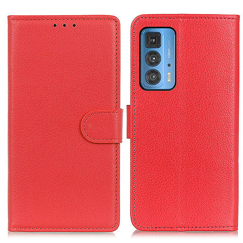 Coque Portefeuille Livre Cuir Etui Clapet A03D pour Motorola Moto Edge S Pro 5G Rouge