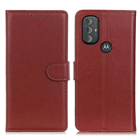 Coque Portefeuille Livre Cuir Etui Clapet A03D pour Motorola Moto G Play (2023) Marron