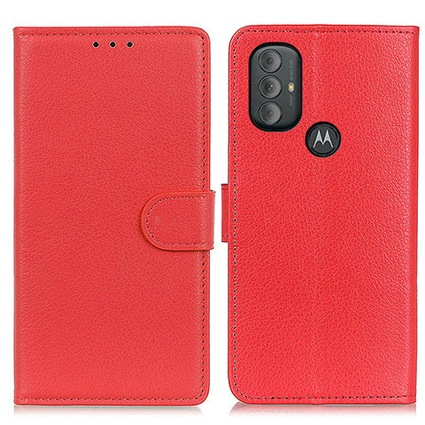 Coque Portefeuille Livre Cuir Etui Clapet A03D pour Motorola Moto G Play (2023) Rouge