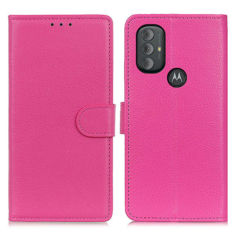 Coque Portefeuille Livre Cuir Etui Clapet A03D pour Motorola Moto G Power (2022) Rose Rouge