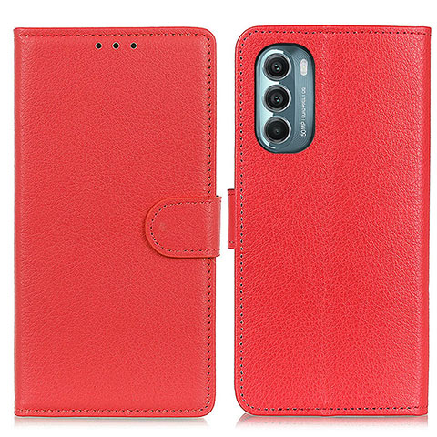 Coque Portefeuille Livre Cuir Etui Clapet A03D pour Motorola Moto G Stylus (2022) 4G Rouge