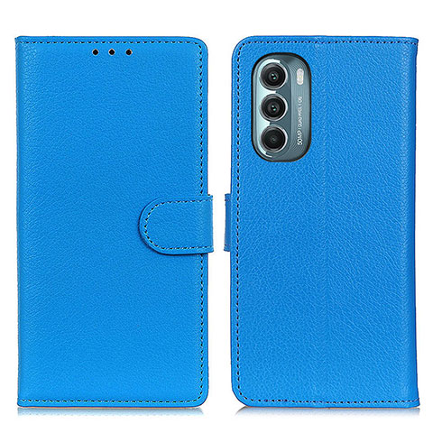 Coque Portefeuille Livre Cuir Etui Clapet A03D pour Motorola Moto G Stylus (2022) 5G Bleu Ciel