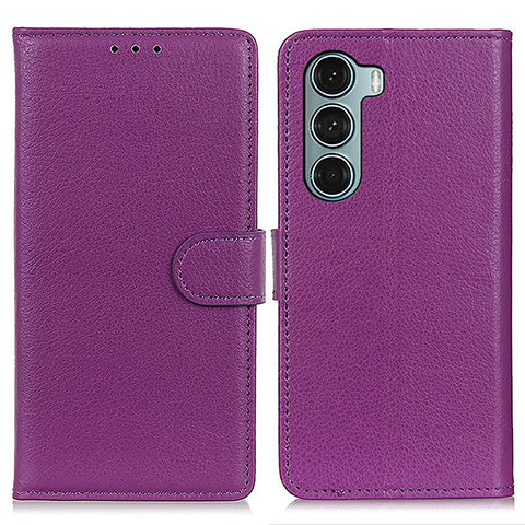 Coque Portefeuille Livre Cuir Etui Clapet A03D pour Motorola Moto G200 5G Violet