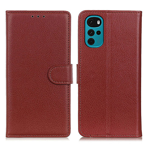 Coque Portefeuille Livre Cuir Etui Clapet A03D pour Motorola Moto G22 Marron