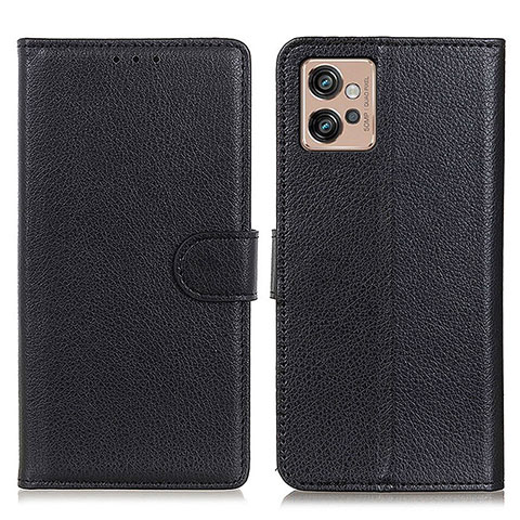 Coque Portefeuille Livre Cuir Etui Clapet A03D pour Motorola Moto G32 Noir