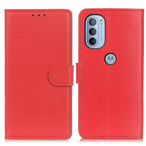 Coque Portefeuille Livre Cuir Etui Clapet A03D pour Motorola Moto G41 Rouge