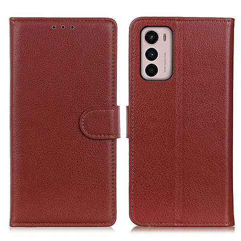 Coque Portefeuille Livre Cuir Etui Clapet A03D pour Motorola Moto G42 Marron